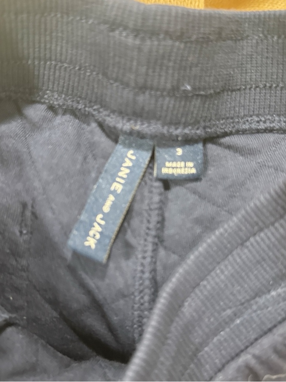 Janie and Jack Navy Quilted kids Joggers - Picture 3 of 3